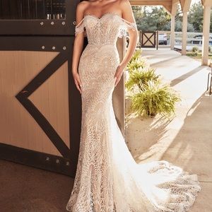 *NEVER WORN, NEVER ALTERED* Calla Blanche Sheath Wedding Gown